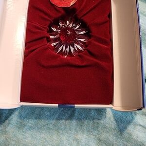 Swarovski Red and Clear Crystal Accent